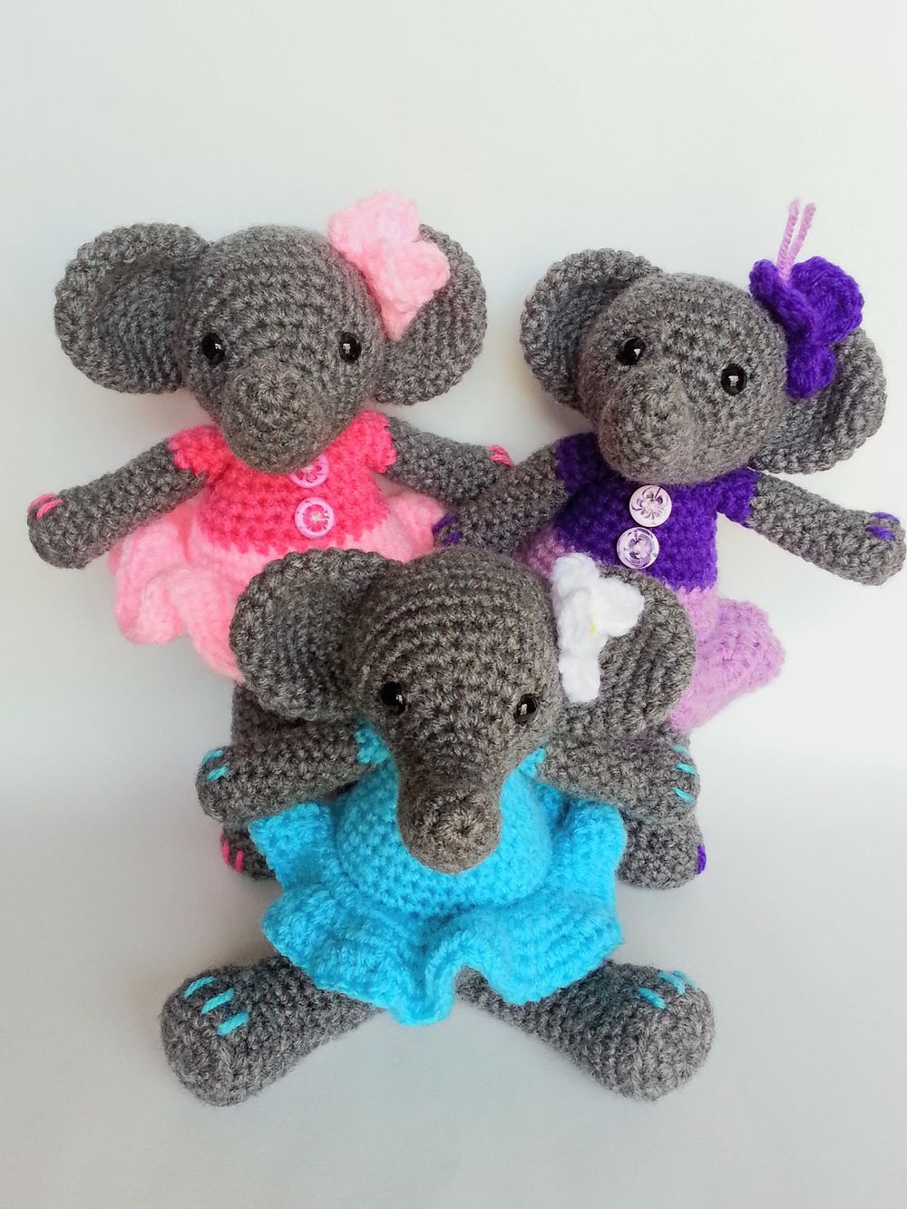 Handmade Crochet Elephant Collection
